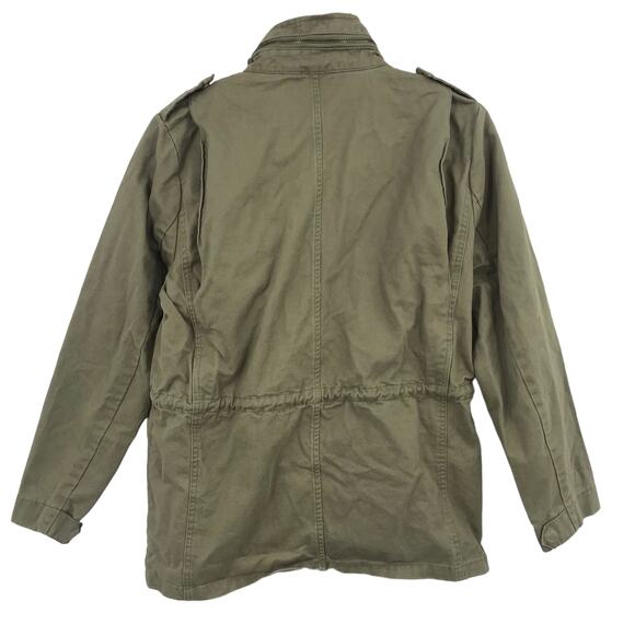 NUDE The Label Military Utility Field Jacket S Army Green Pockets Drawstring - Picture 2 of 6